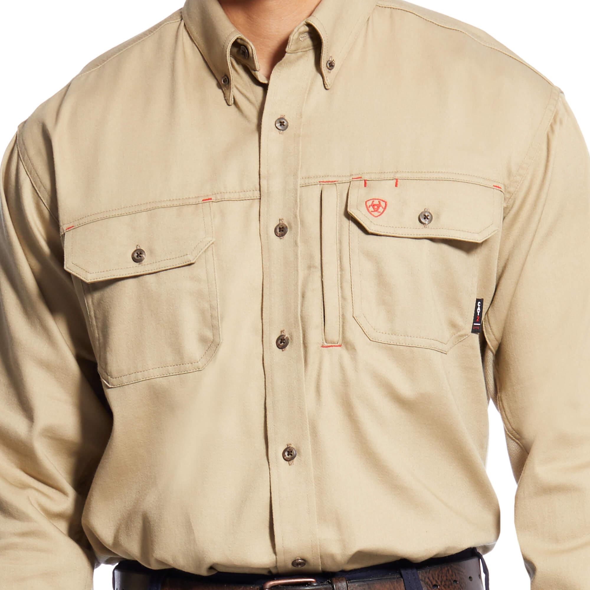 Ariat FR Solid Vent Shirt in Khaki